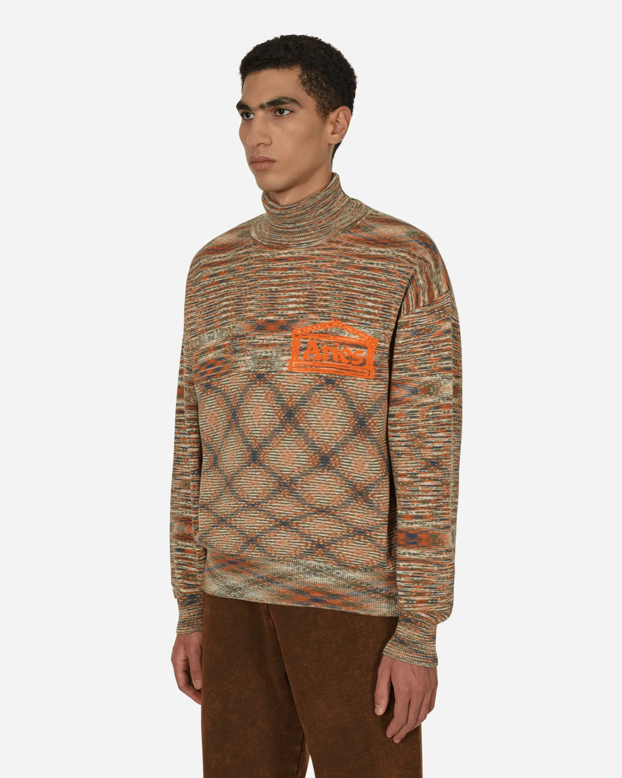 Aries Knitwear^Temple Space Dye Turtleneck Multicolor