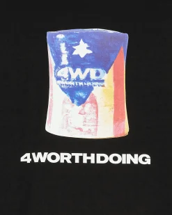 4 Worth Doing T-Shirts^The Ceramic Flag T-Shirt Black