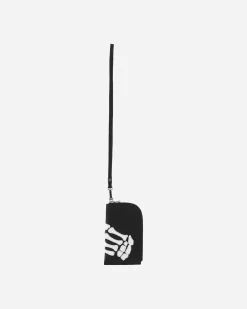 KAPITAL Bags And Backpacks|Bags And Backpacks^Thumb-Up Bone Hand Zip Neck Pouch Black