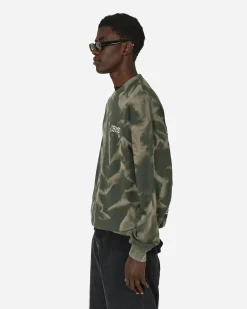 Neighborhood Sweatshirts^Tie-Dye Crewneck Sweatshirt Olive Drab