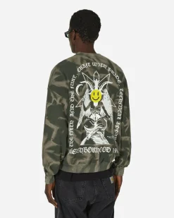 Neighborhood Sweatshirts^Tie-Dye Crewneck Sweatshirt Olive Drab