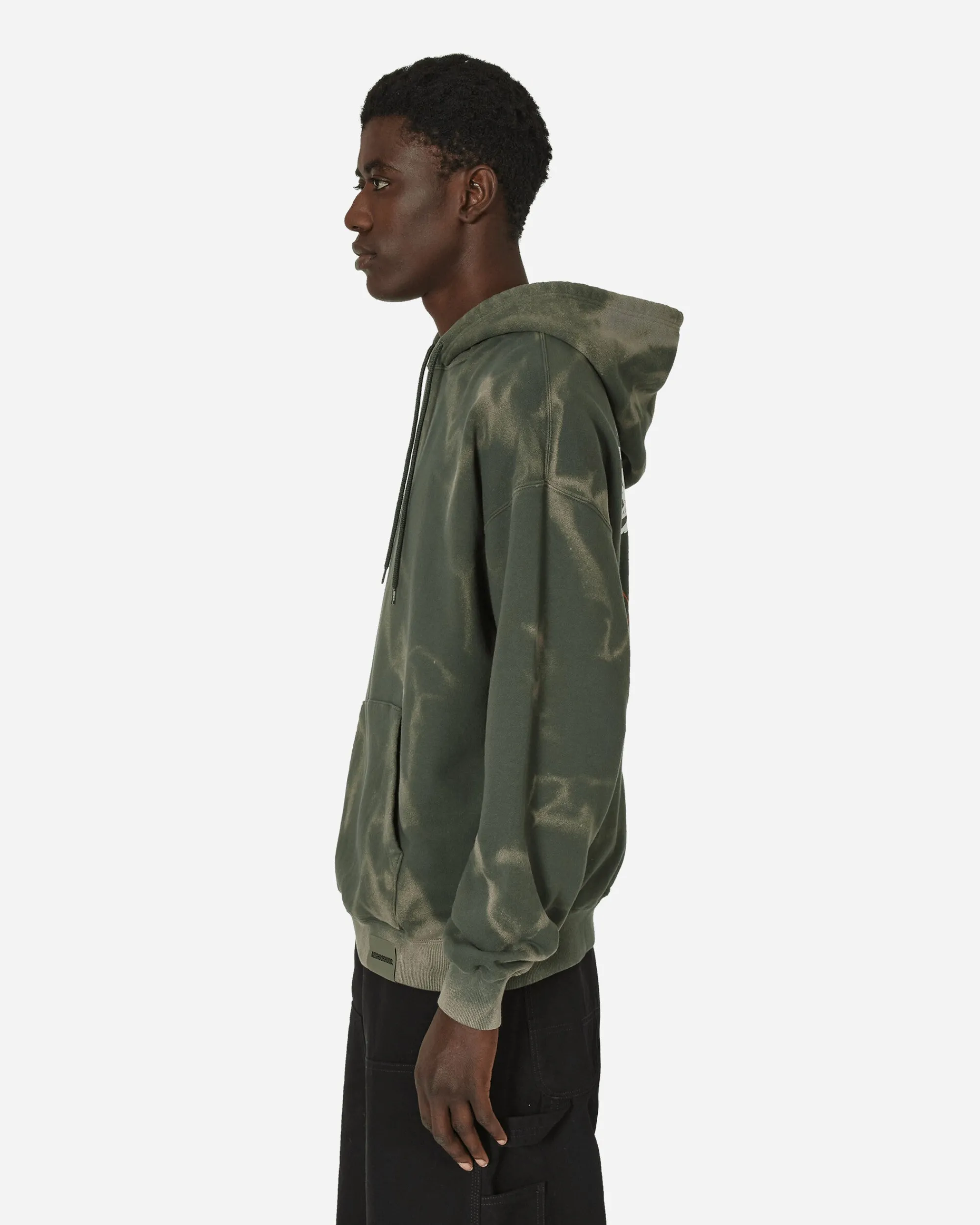 Neighborhood Sweatshirts^Tie-Dye Hooded Sweatshirt Olive Drab