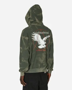 Neighborhood Sweatshirts^Tie-Dye Hooded Sweatshirt Olive Drab