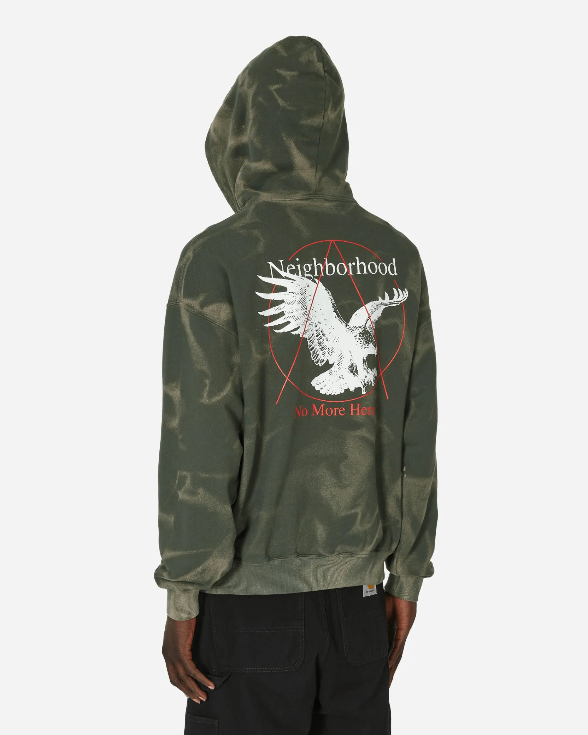 Neighborhood Sweatshirts^Tie-Dye Hooded Sweatshirt Olive Drab