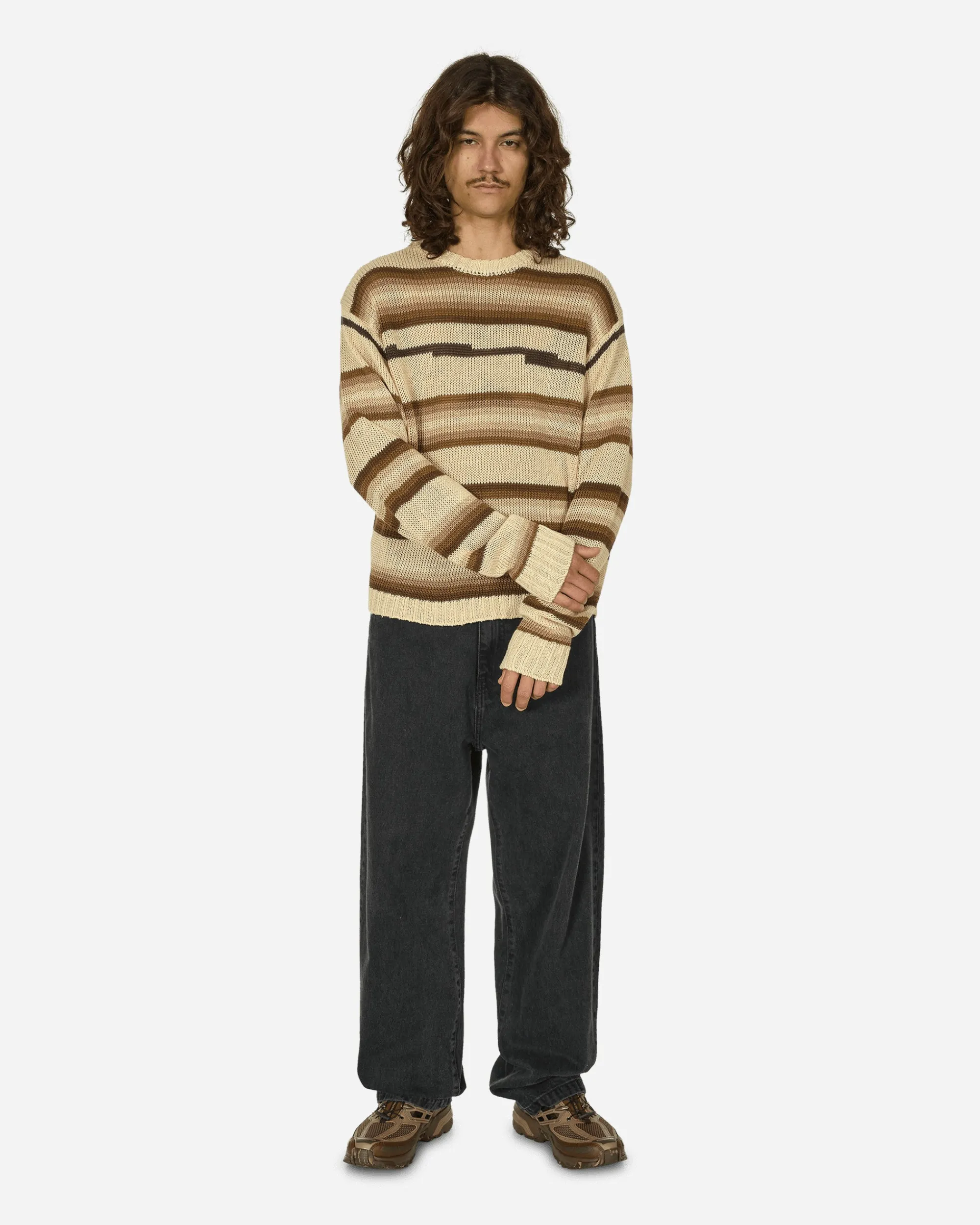Stüssy Knitwear^Tonal Stripe Sweater Natural