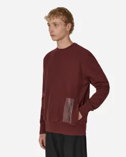 GR10K Sweatshirts^Transcript Stoarage Unbrushed Crewneck Sweatshirt Red