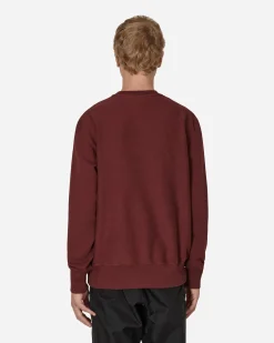 GR10K Sweatshirts^Transcript Stoarage Unbrushed Crewneck Sweatshirt Red