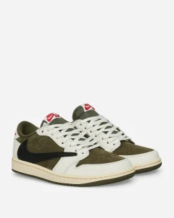 Nike Jordan Sneakers·Low|Sneakers^Travis Scott Air Jordan 1 Low Sneakers Medium Olive