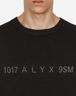 1017 ALYX 9SM Knitwear^Treated Logo Crewneck Sweater Black