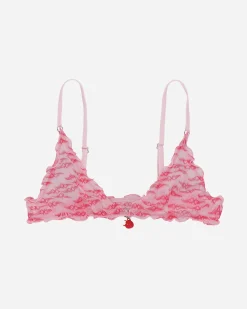 Panties x Anna Underwear^Tribal Heart Cute Bra Pink / Red
