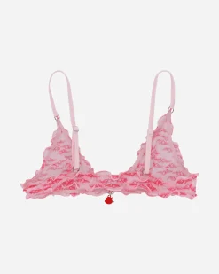 Panties x Anna Underwear^Tribal Heart Cute Bra Pink / Red