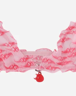 Panties x Anna Underwear^Tribal Heart Cute Bra Pink / Red