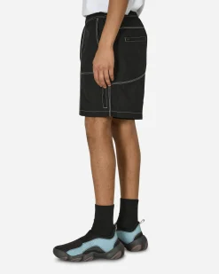 Brain Dead Shorts^Triple Needle Bishop Shorts Black