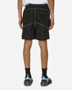 Brain Dead Shorts^Triple Needle Bishop Shorts Black