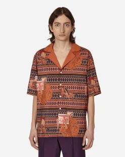 Ahluwalia Shirts^Tunde Short Sleeve Shirt Brown
