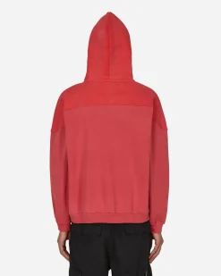 Guess USA Sweatshirts^Two Tone Hooded Sweatshirt Red