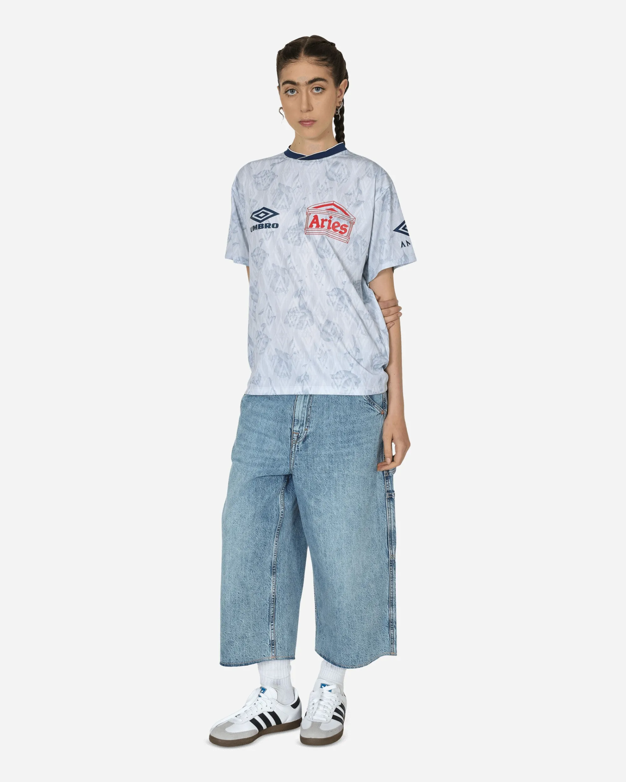 Aries T-Shirts^Umbro Roses Football Jersey White