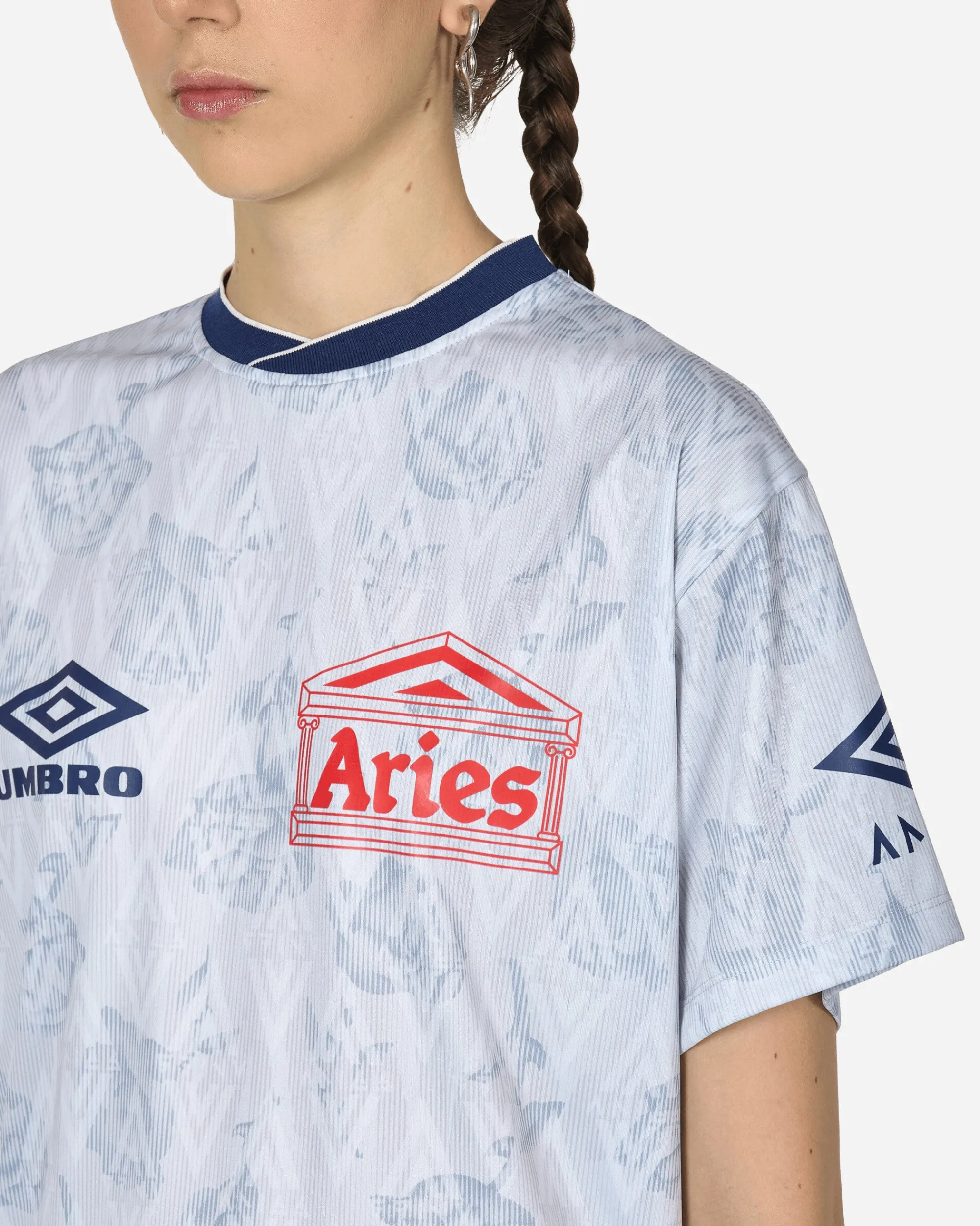Aries T-Shirts^Umbro Roses Football Jersey White