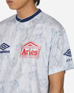 Aries T-Shirts^Umbro Roses Football Jersey White