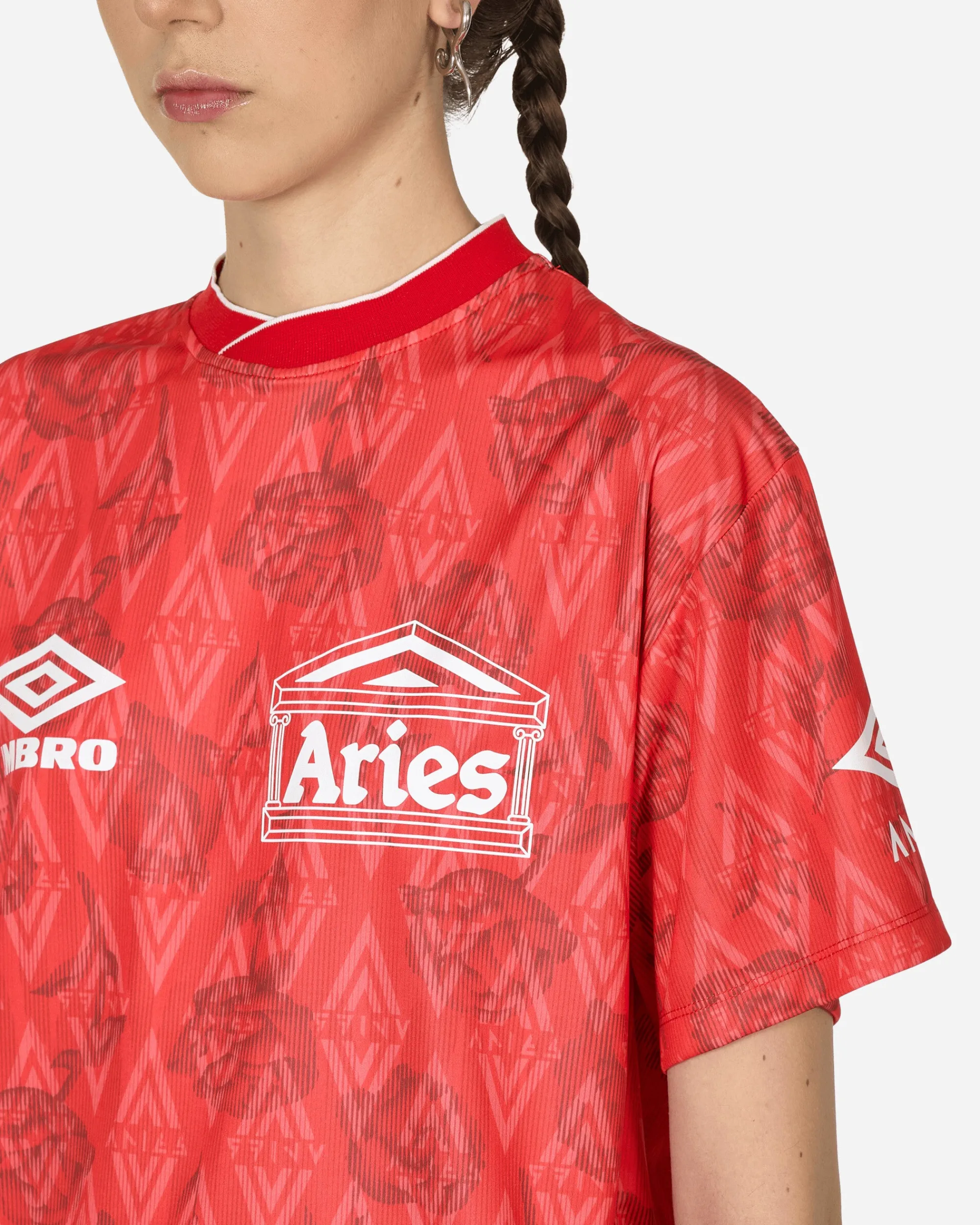 Aries T-Shirts^Umbro Roses Football Jersey Red
