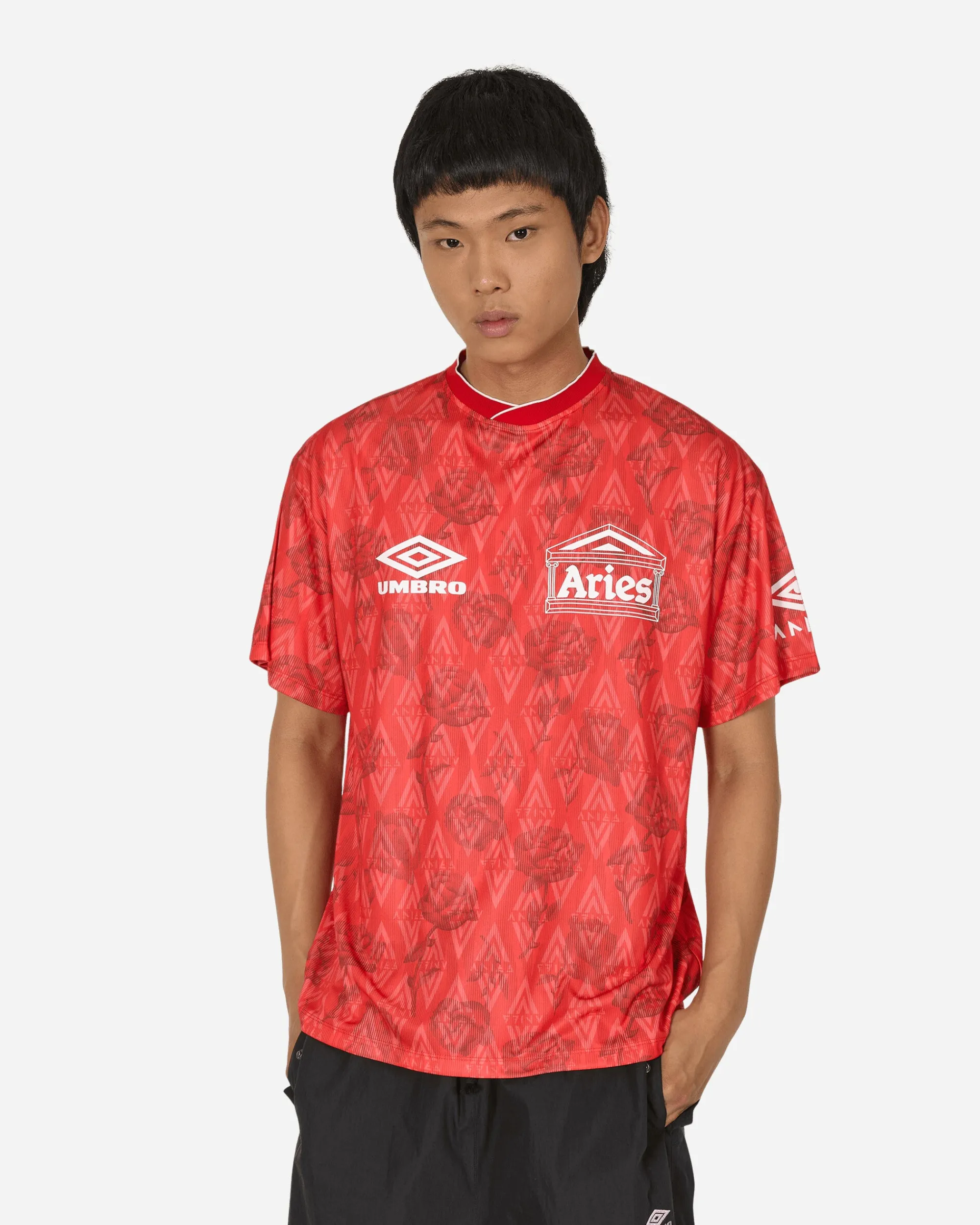 Aries T-Shirts^Umbro Roses Football Jersey Red