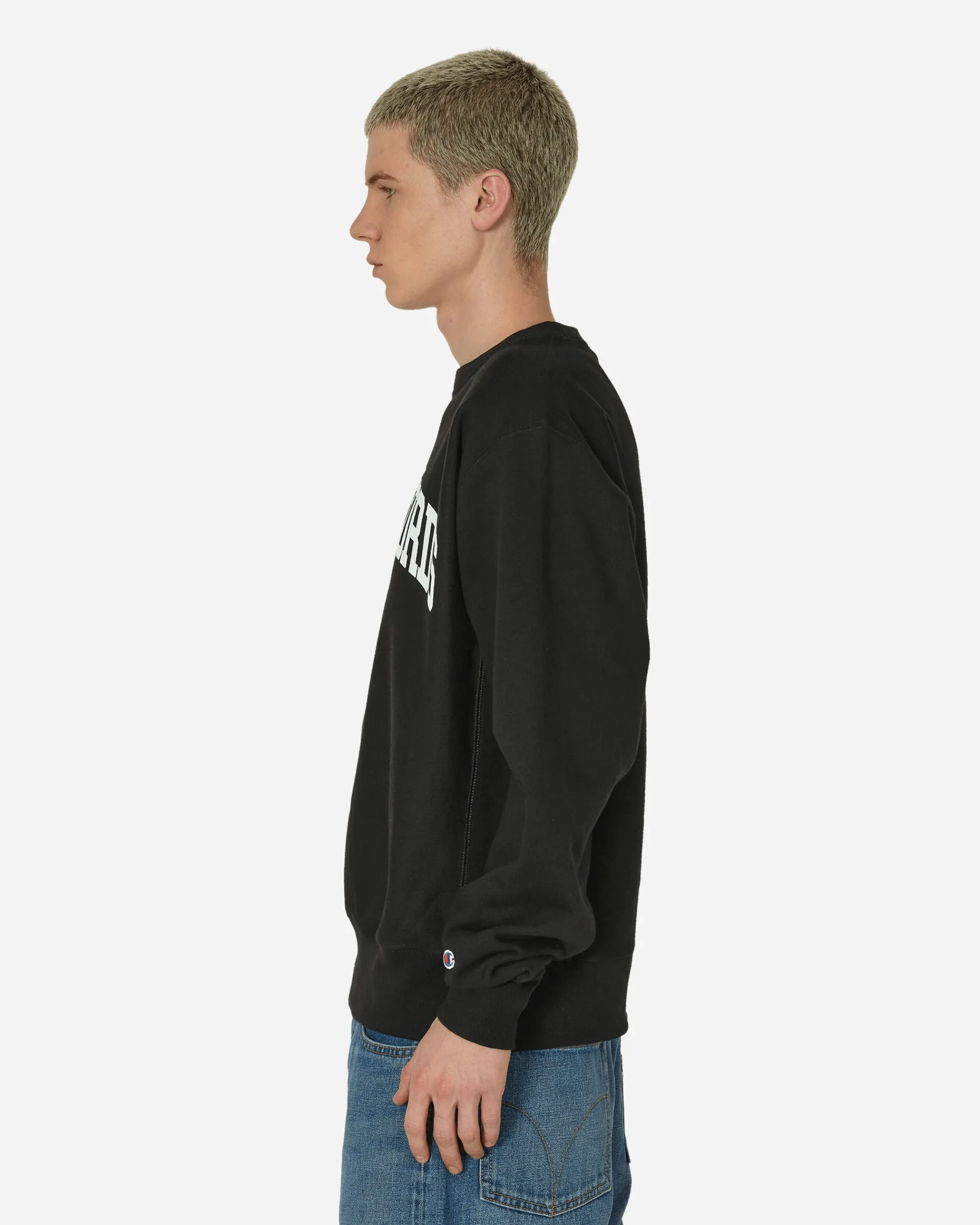 L.I.E.S. Records Sweatshirts^Varsity Crewneck Sweatshirt Black