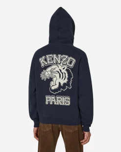 KENZO Paris Sweatshirts^Varsity Hooded Sweatshirt Blue