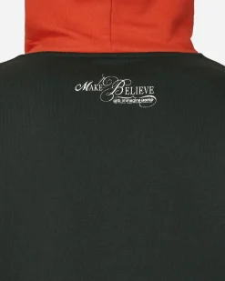 ERL Sweatshirts^Venice Checked Sleeve Hooded Sweatshirt Black