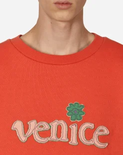 ERL Sweatshirts^Venice Crewneck Sweatshirt Red