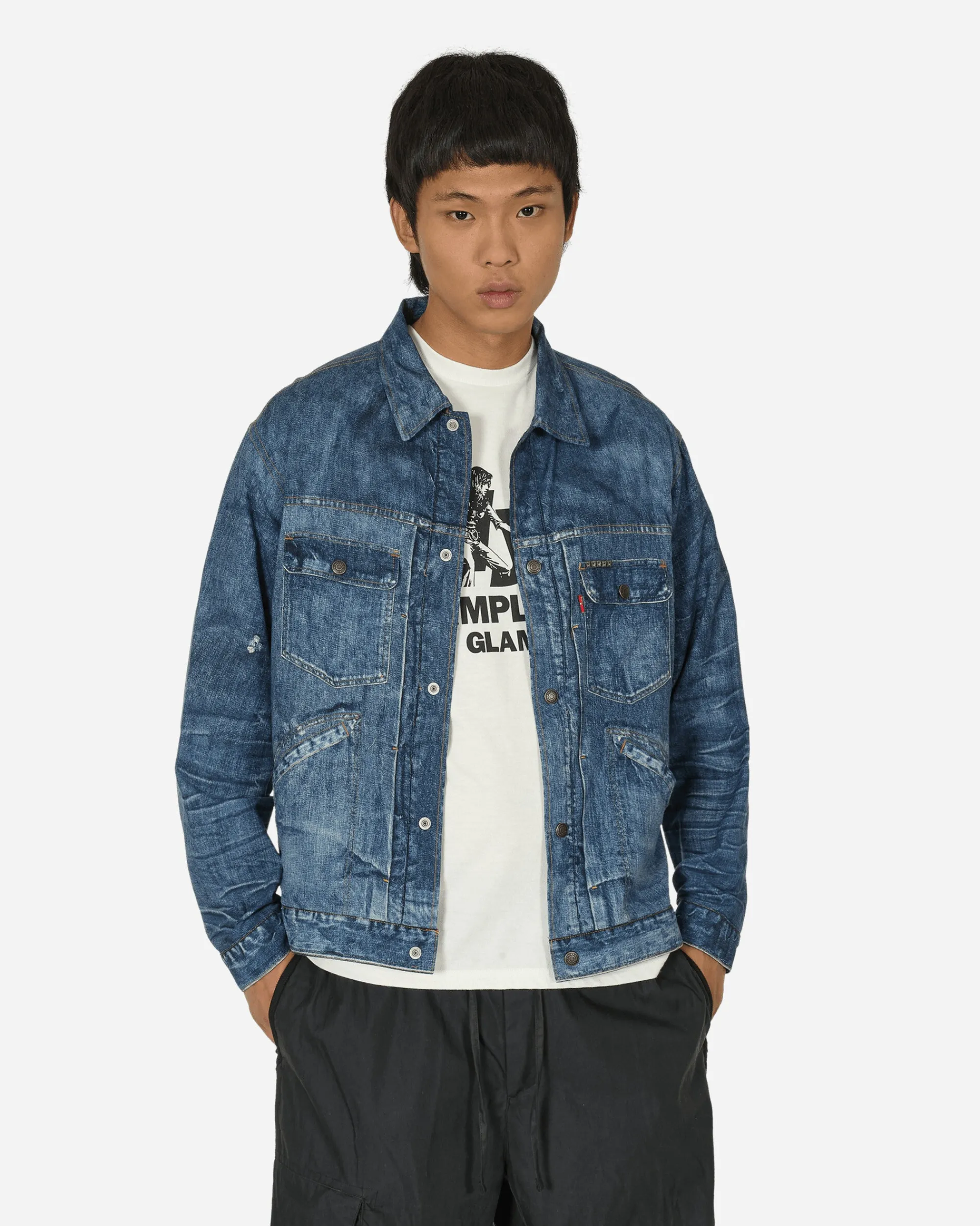 Hysteric Glamour Coats And Jackets^Vintage Denim Transcription Trucker Jacket Indigo