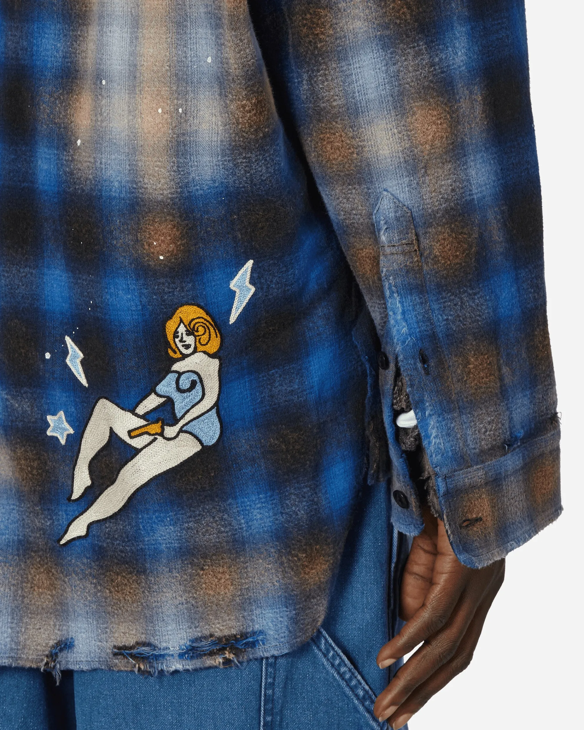 Maison MIHARA YASUHIRO Shirts^Vintage-Like Check Shirt Blue