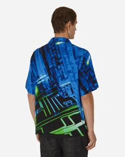 Pleasures Shirts^Virus Rayon Button Down Shirt Black