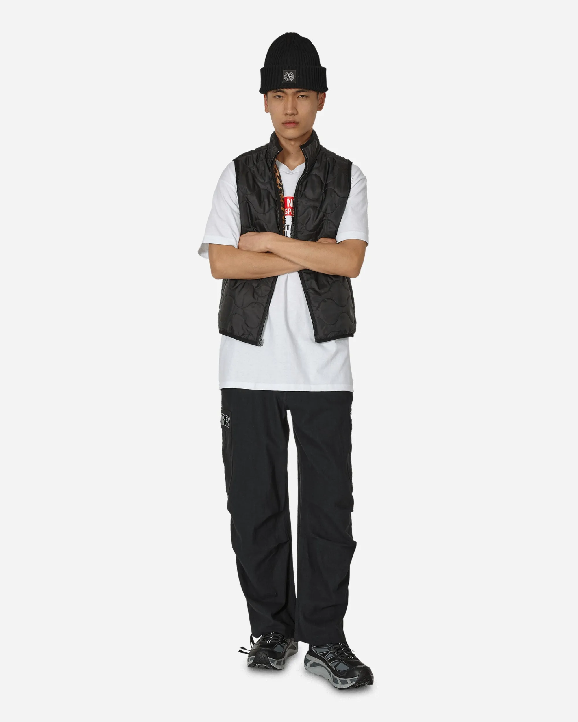 Pleasures Pants^Visitor Wide Cargo Pants Black
