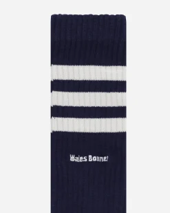 adidas Underwear^Wales Bonner Socks Wonder White / Collegiate Navy