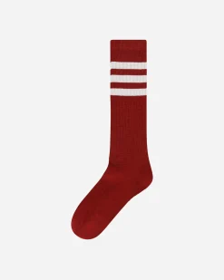 adidas Underwear^Wales Bonner Socks Wonder White / Burgundy