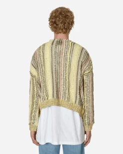 Vitelli Knitwear^Warp Cardigan Light Sand