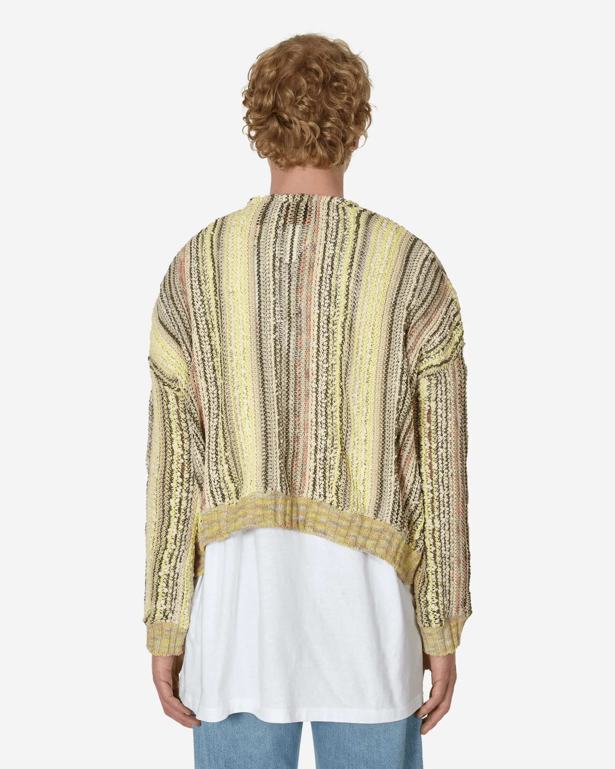 Vitelli Knitwear^Warp Cardigan Light Sand