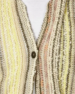 Vitelli Knitwear^Warp Cardigan Light Sand