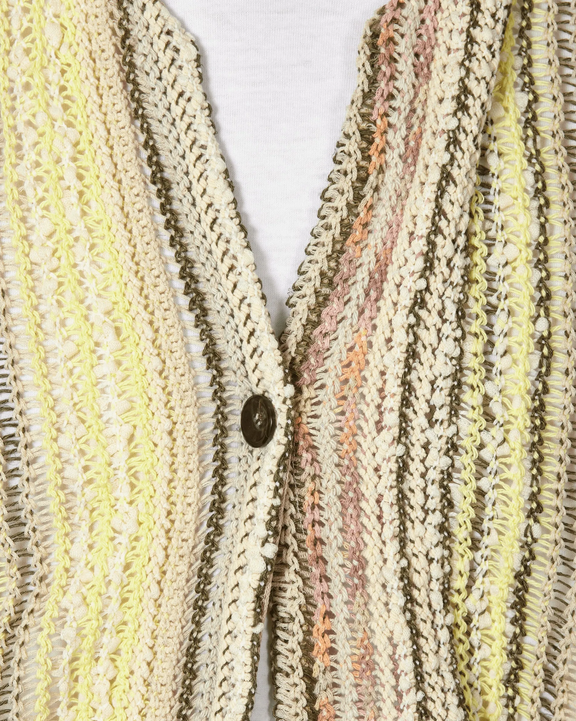 Vitelli Knitwear^Warp Cardigan Light Sand