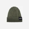 Neighborhood Hats|Hats^Washed Cable Beanie Olive Drab