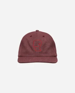 Brain Dead Hats|Hats^Washed Twill Logohead Hat Raspberry