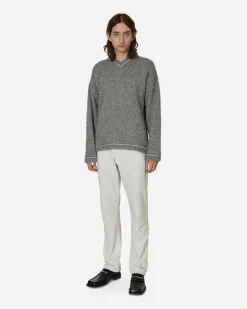 ERL Knitwear^Washed V-Neck Sweater Grey