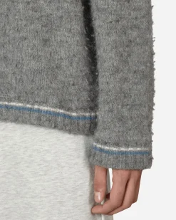 ERL Knitwear^Washed V-Neck Sweater Grey