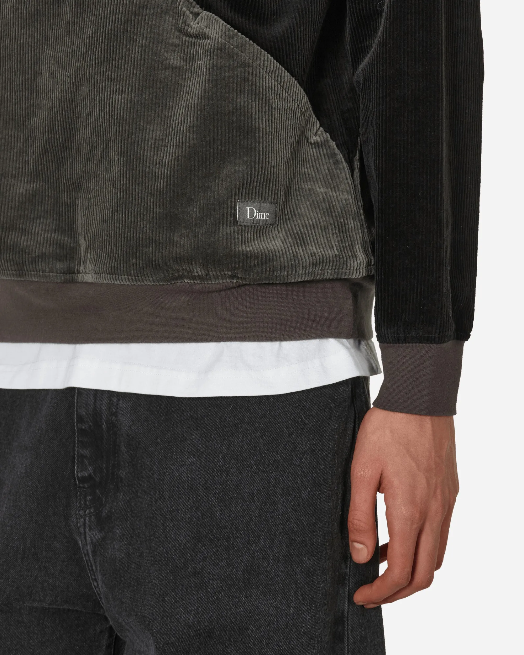 Dime Sweatshirts^Wave Corduroy Hoodie Charcoal