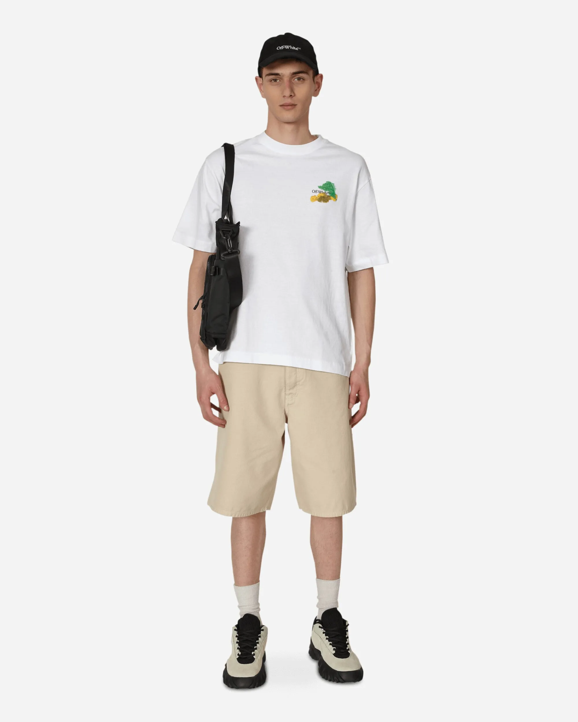 Off-White Shorts^Wave Off Canvas Utility Shorts Beige