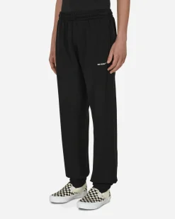 Off-White Pants^Wave Outline Diag Slim Sweatpants Black