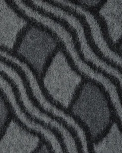 Awake NY Knitwear^Wavy Jacquard Mohair Cardigan Charcoal