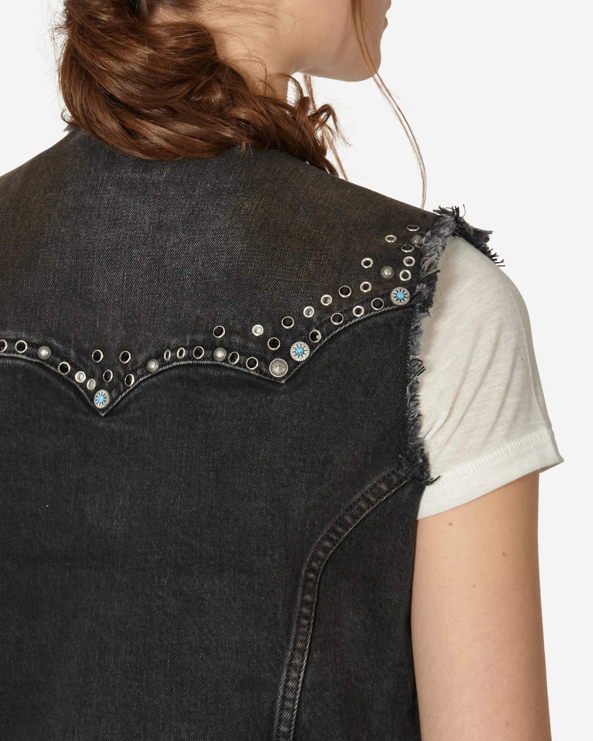 Guess USA Coats And Jackets^Western Denim Vest Used Black Wash