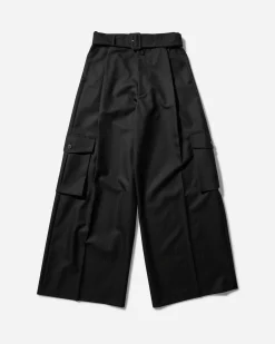 Dries Van Noten Pants^Wide Belted Pants Navy