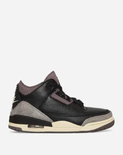 Nike Jordan Sneakers·Mid|Sneakers^Women's A Ma Maniére Air Jordan 3 Sneakers Black / Flat Pewter
